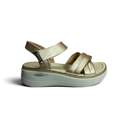 Sandalias Caricia para mujer 
color dorado - W26226